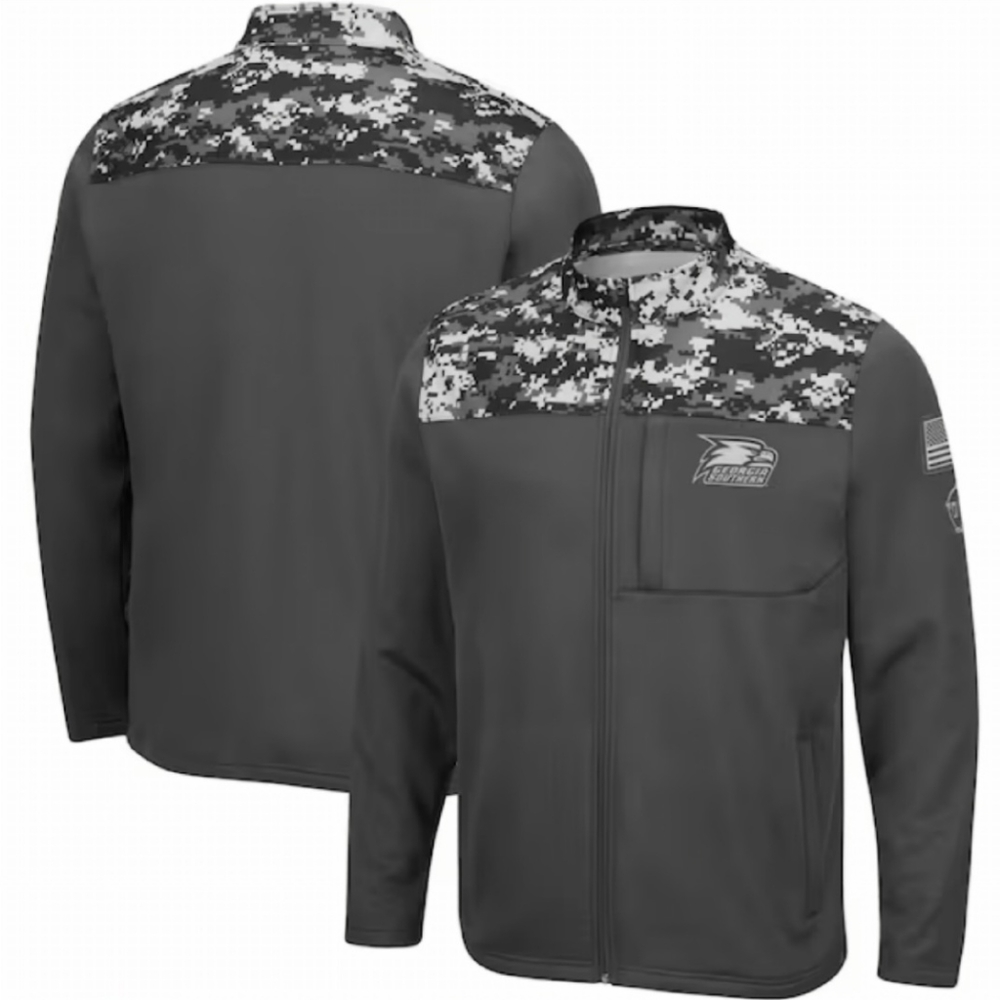 Georgia Southern Eagles Colosseum OHT Full Zip Jacket Charcoal Men's Large NWT